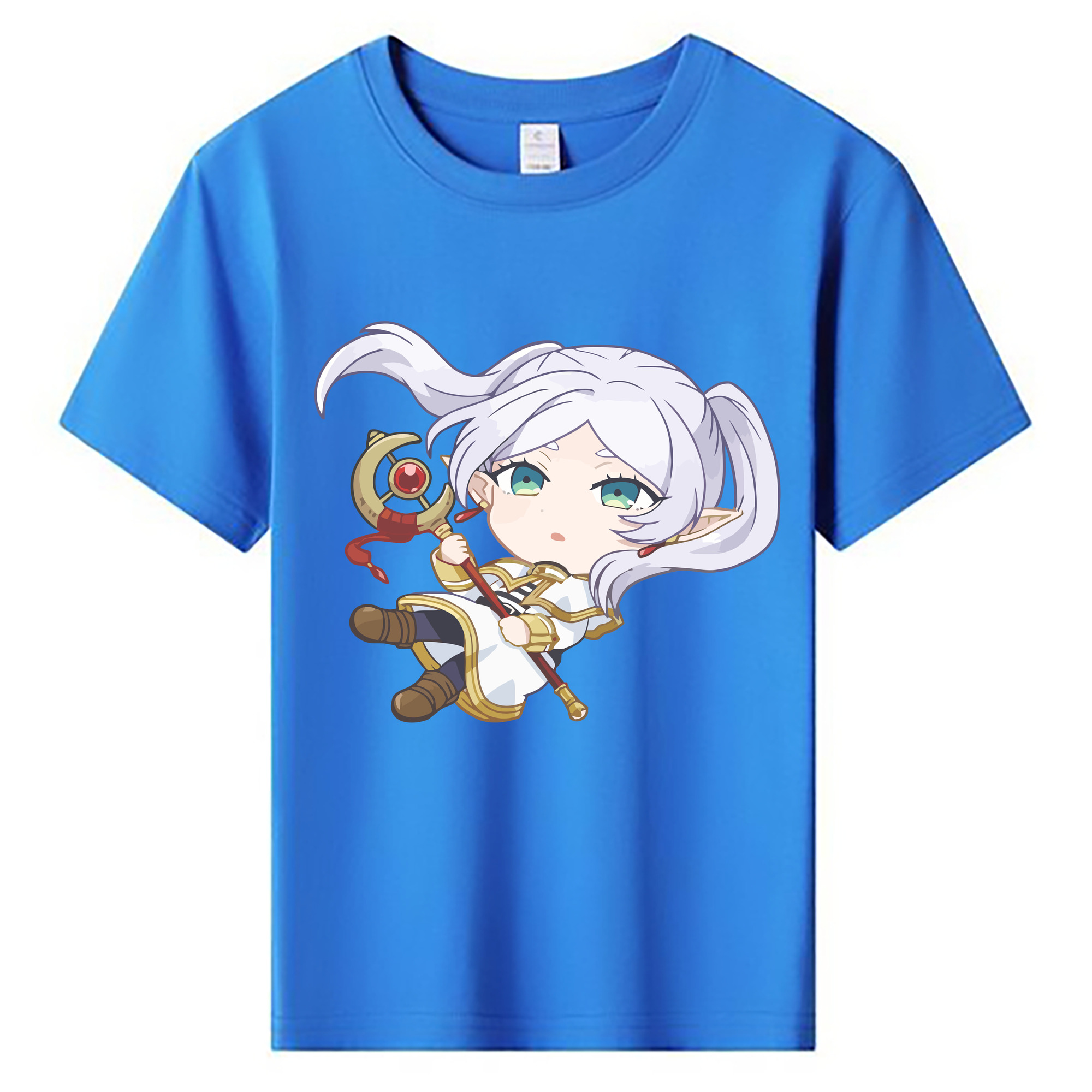 （画像用） 葬送のフリーレン Frieren 綿100％キッズTシャツ（フロントプリント）